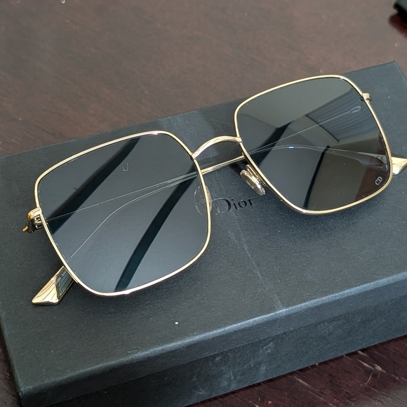 Dior Accessories - Dior Gold and Black Sunglasses